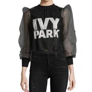 NWT Ivy Park Black Festival Tulle Top XXS